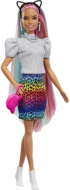 Лялька Barbie Leopard Rainbow Веселковий леопард Брюнетка (HCV99) - зображення 2