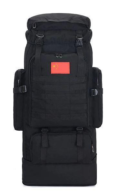 Рюкзак тактический раздвижной K1006 черный, 70-85 л MHz. 59148 - изображение 1