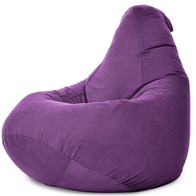 Кресло Мешок Груша Велюр размер Стандарт+ Студия Комфорта Фиолетовый - изображение 1
