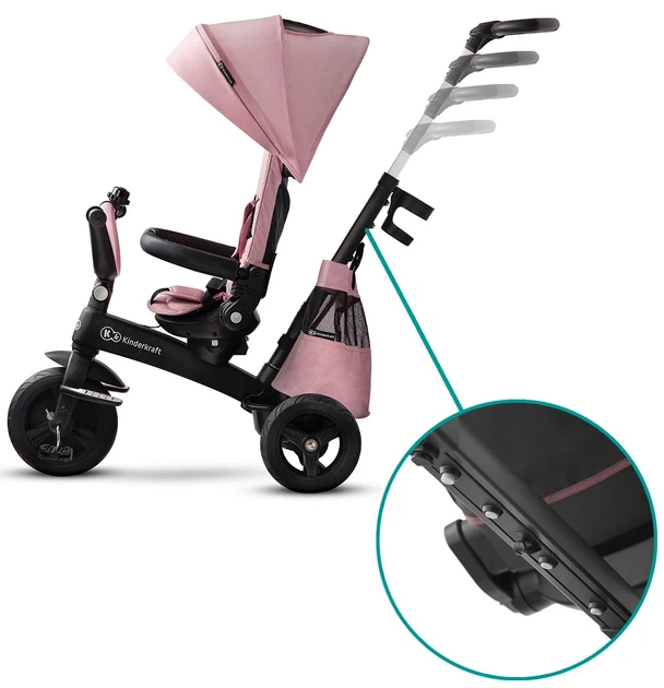Rowerek trójkołowy Kinderkraft Easytwist Mauvelous Pink (KKRETWIPNK0000) - obraz 6