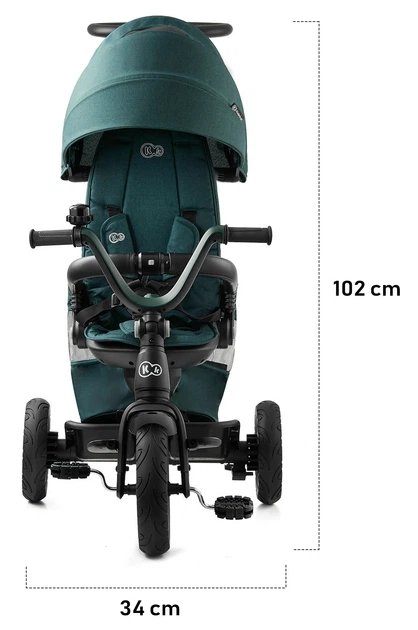 Велосипед триколісний Kinderkraft Easytwist Midnight Green (KKRETWIGRE0000) - зображення 6
