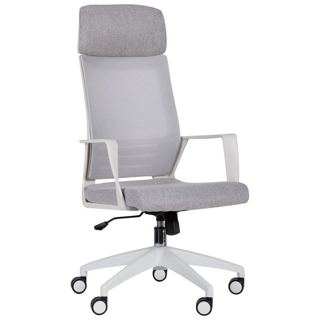 Кресло офисное Twist white 1150+70*620*610 Пластик/Текстиль, цвет Белый/серый AMF - Фото 1 Кресло офисное Twist white 1150+70*620*610 Пластик/Текстиль, цвет Белый/серый AMF - изображение 1