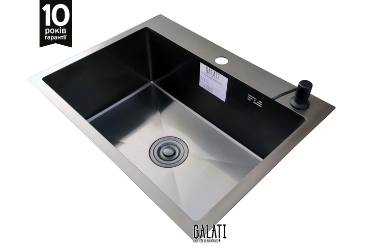Кухонная мойка Galati Arta U-550 BL + корзина и дозатор - изображение 4