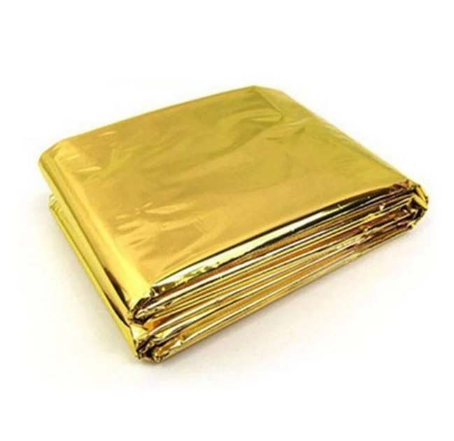 Ковдра рятувальна термоковдра Overlay двостороннє gold-silver - зображення 1