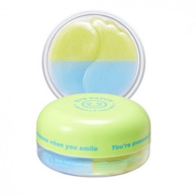 Гидрогелевые патчи с центеллой и керамидами SNP Dual Pop Comfort Eye ...