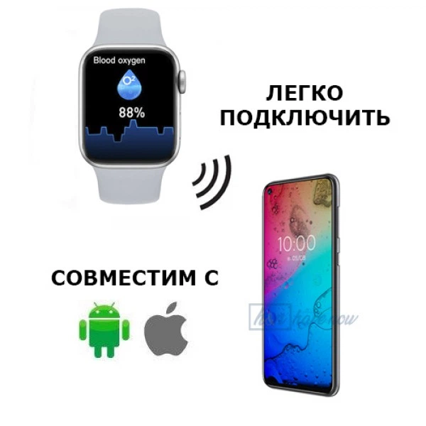 Умные смарт-часы Smart Watch Series 6 M27 Plus, голосовой вызов, оксиметр, пульсометр, шагомер, тонометр, режим спорт, для мужчин и женщин, серый (001438669). - изображение 5