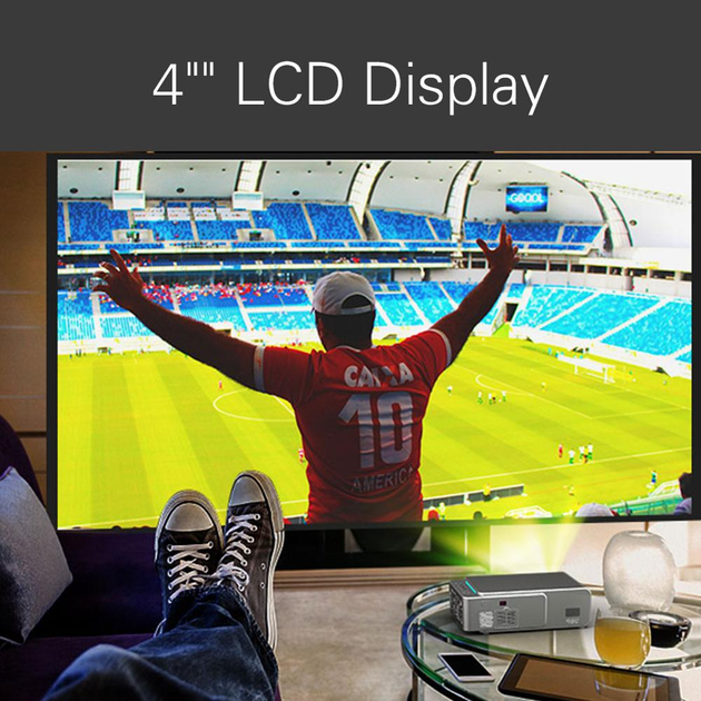Проектор домашній c WiFi Led Projector T5 міні портативний мультимедійний Full HD кінотеатр для будинку - Фото 2 Проектор домашній c WiFi Led Projector T5 міні портативний мультимедійний Full HD кінотеатр для будинку - зображення 2