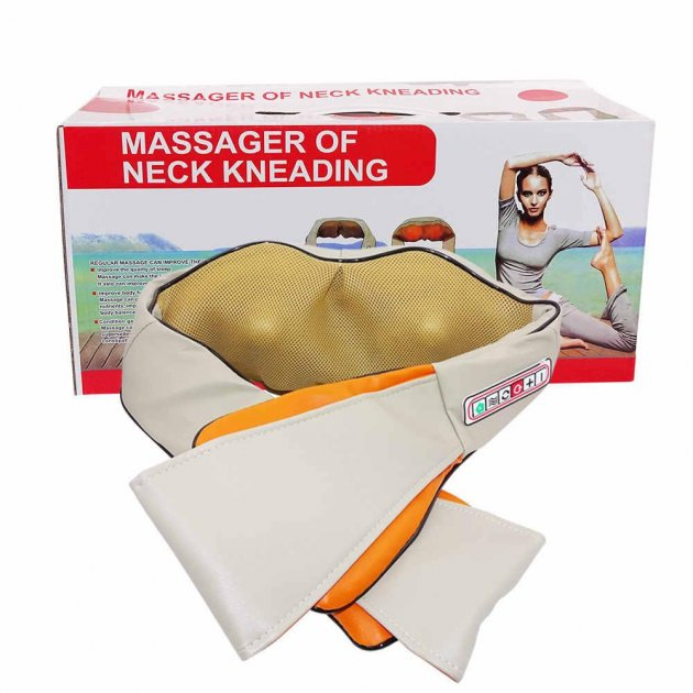 Массажер роликовый Shiatsu LT-101-6 (6 кнопок) для шеи, спины и всего ...
