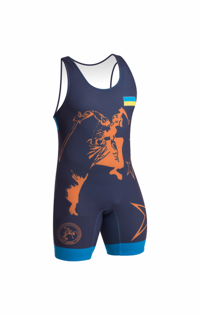 レッグウェア Ruliliko Борцовское трико WR Wrestling Accessories с казаком S Синее – фото