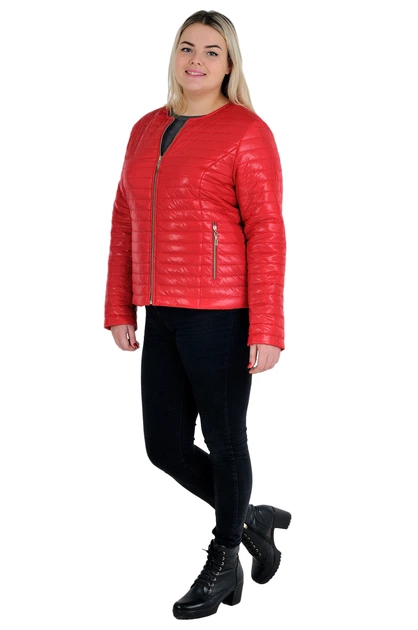 Fashions • Куртка женская Sanny Fashions 64 красный (№3502-бр-мк) - Фото 2 Fashions • Куртка женская Sanny Fashions 64 красный (№3502-бр-мк) - изображение 2