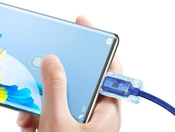 Кабель Baseus 100W USB-C Crystal Shine Series для iPad/Android/ПК/MacBook 1.2m blue - Фото 2 Кабель Baseus 100W USB-C Crystal Shine Series для iPad/Android/ПК/MacBook 1.2m blue - изображение 2