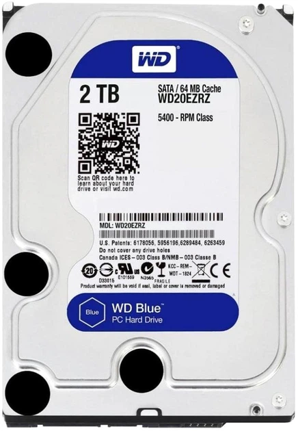 Western Digital Blue 2TB （2台セット） Жесткий диск Western Digital Blue 2TB 5400rpm 64MB WD20EZRZ 3.5