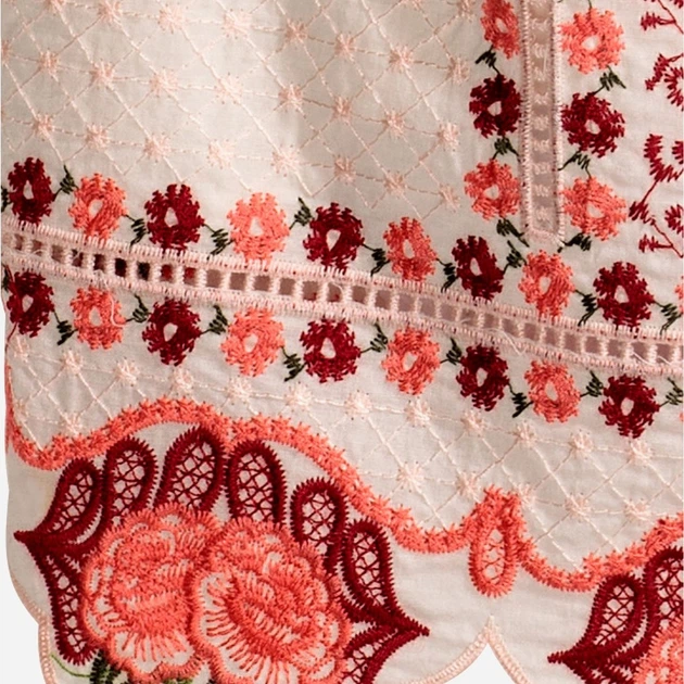 Топ жіночий H&M 0407059_вишивка_01 32 Рожевий