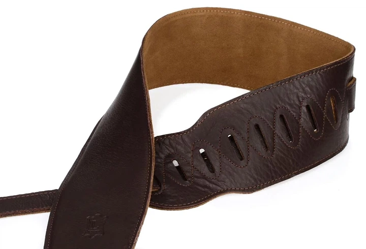 Ремень гитарный LEVY'S M4GF-DBR CLASSICS SERIES PADDED GARMENT LEATHER BASS STRAP (DARK BROWN) - изображение 4