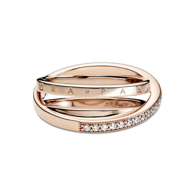 Pandora Потрійна каблучка Pandora Rose 189057C01-54 Розмір 54 - изображение 2