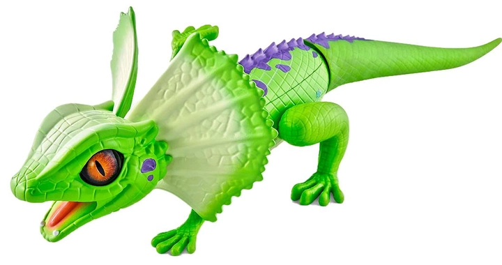 Інтерактивна іграшка Pets&Robo Alive Зелена плащеносна ящірка (6900007277235) - зображення 1