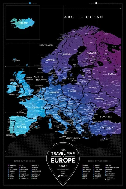 Скретч-карта Европы Travel Map Black - Фото 9 Скретч-карта Европы Travel Map Black - изображение 9