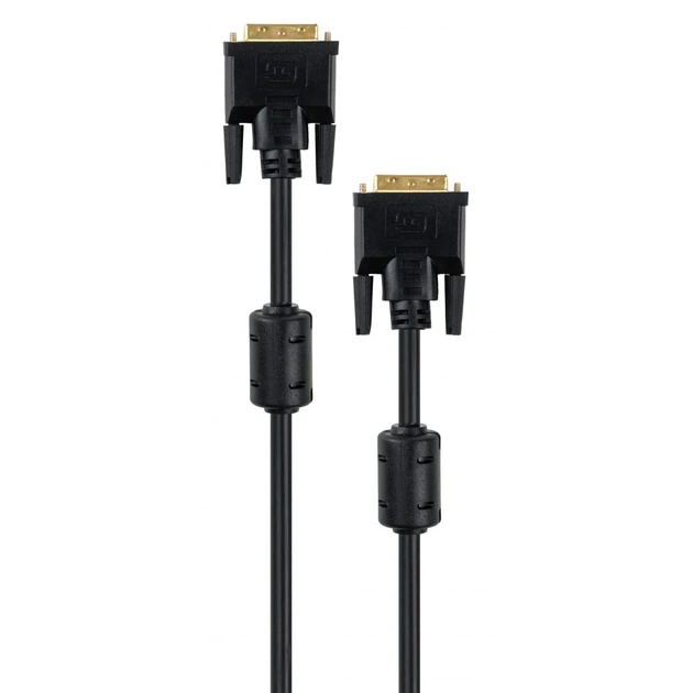 Кабель мультимедійний DVI M to DVI M 1.8m 24+1pin Vinga (VCPDCDVIMM1.8BK) - Фото 3 Кабель мультимедійний DVI M to DVI M 1.8m 24+1pin Vinga (VCPDCDVIMM1.8BK) - изображение 3