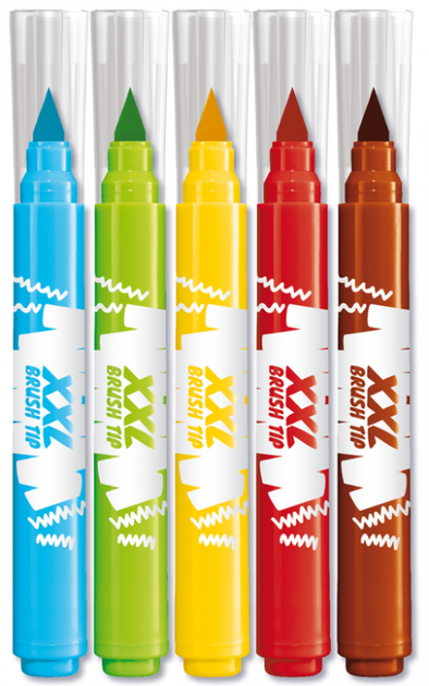 Фломастеры брашевые с супер-толстым корпусом Maped Color Peps XXL 5 цветов (MP.844705) - изображение 2
