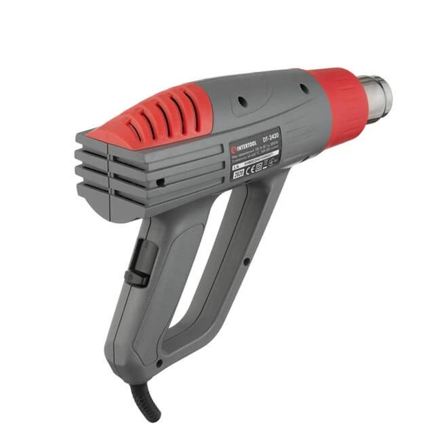Фен технiчний, 2000 Вт, 60-600°С, 300-500 л/хв, 3 режими INTERTOOL DT-2420 - Фото 3 Фен технiчний, 2000 Вт, 60-600°С, 300-500 л/хв, 3 режими INTERTOOL DT-2420 - зображення 3