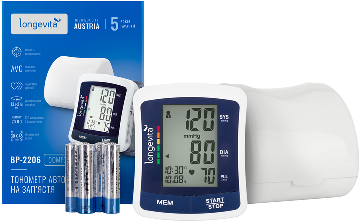 Тонометр LONGEVITA BP-2206 - изображение 9