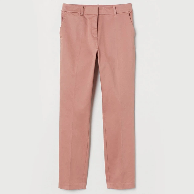 Брюки женские H&M 0751471_роз 40 Темно-розовые (KAY2000001636909) - изображение 4