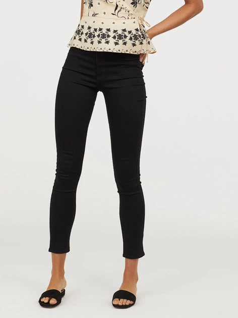 Джинси Slim Fit жіночі H&M 0399256_02 W27 Чорні (KAY2000001337769_KZ2000000151540) - Фото 1 Джинси Slim Fit жіночі H&M 0399256_02 W27 Чорні (KAY2000001337769_KZ2000000151540) - зображення 1
