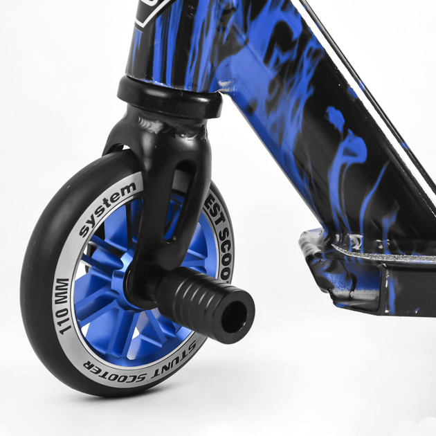 Самокат трюковый 74609 Best Scooter (колёса PU, d=110мм) Синий - изображение 3