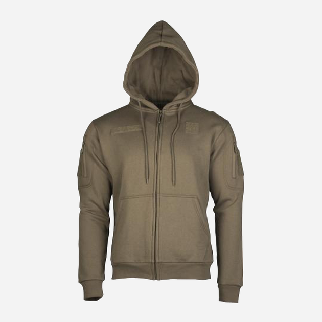 Реглан с капюшоном на молнии MIL-TEC TACTICAL HOODIE 11472012 L Olive (2000980459209) - изображение 1