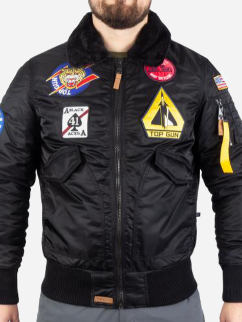 Куртка лётная мужская MIL-TEC Sturm Flight Jacket Top Gun Aie Force 10430302 L Black (2000980537266) - изображение 1