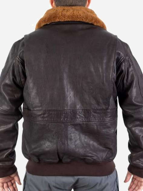 Куртка лётная кожанная MIL-TEC Sturm Flight Jacket Top Gun Leather with Fur Collar 10470009 2XL Brown (2000980537358) - изображение 2