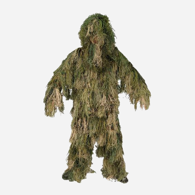 Костюм маскировочный MIL-TEC "GHILLIE" CAMO SYSTEMS (нитки) 11961000 2XL Woodland (2000000037943) - изображение 1