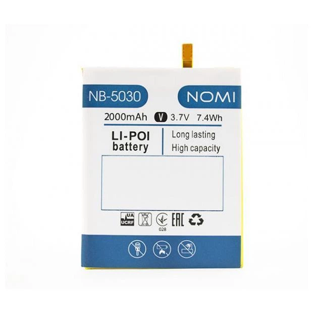 Акумулятор Nomi NB-5030 / i5030 Evo X, 2000 mAh АААА (ЯКІСТЬ) - Фото 2 Акумулятор Nomi NB-5030 / i5030 Evo X, 2000 mAh АААА (ЯКІСТЬ) - зображення 2