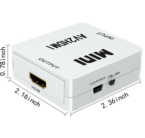 Преобразователь видео AV to HDMI / RCA to HDMI конвертер , 1080p - изображение 2