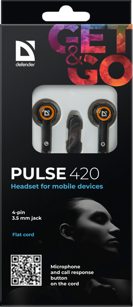 Гарнітура Defender Pulse 420 Orange (63420) (6217088) - изображение 3