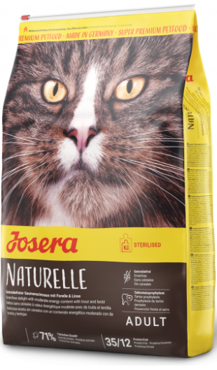 Беззерновий сухий корм Josera (Йозера) Naturelle для стерилізованих і малоактивних кішок (птах/форель) 4.25 кг - зображення 2