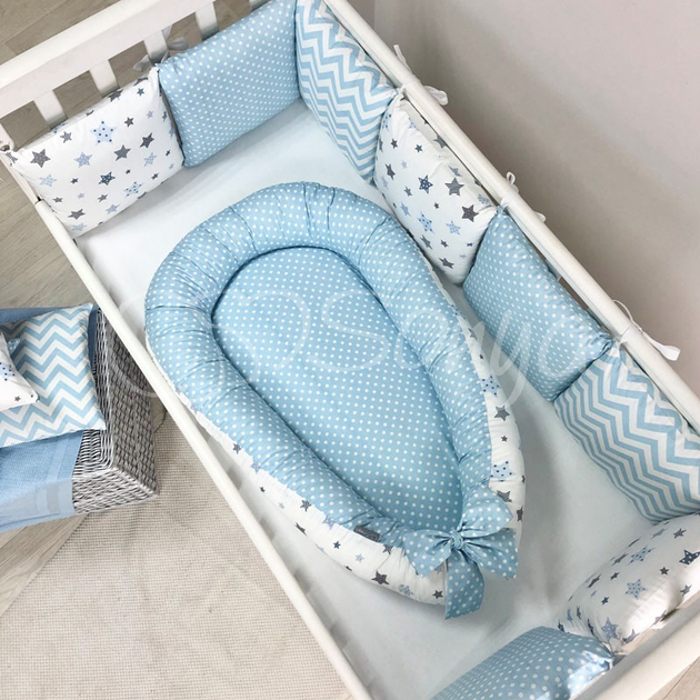 Кокон позиционер для новорожденных Baby Design Premium Stars серо ...