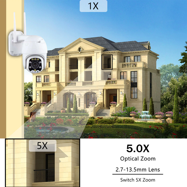 Уличная IP камера видеонаблюдения 3G/4G PTZ под Sim карту MAMICAM B8D-4G-2MP поворотная, Onvif, ИК, ночное видение до 30 м - Фото 8 Уличная IP камера видеонаблюдения 3G/4G PTZ под Sim карту MAMICAM B8D-4G-2MP поворотная, Onvif, ИК, ночное видение до 30 м - зображення 8