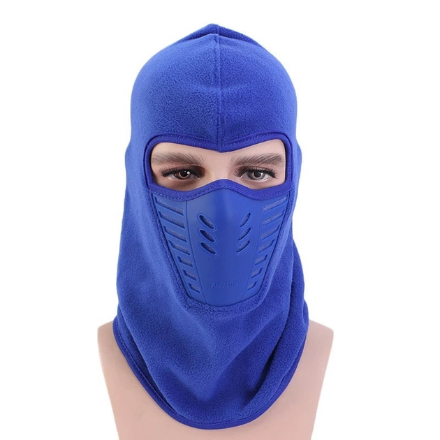 Балаклава маска фліс Саб-Зіро (військова, тактична, ніндзя) Синя, Унісекс WUKE One size - зображення 2