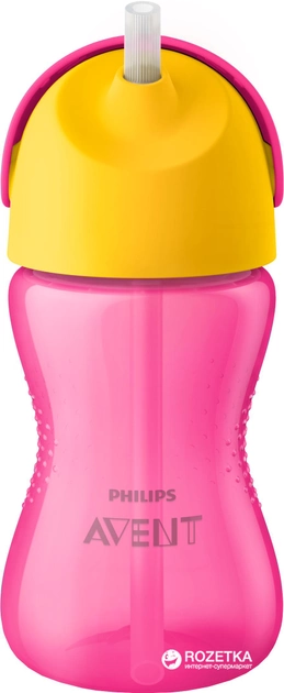 Чашка с трубочкой Philips AVENT 300 мл 12 мес+ Розовая (SCF798/02) - изображение 1