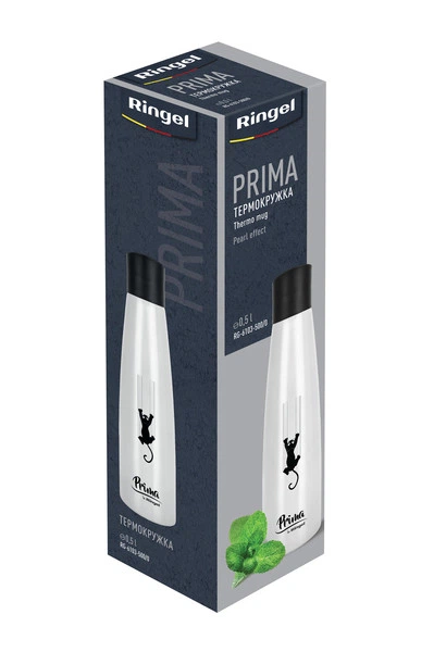 Термокружка RINGEL Prima pearl 0.5 л, белая - Фото 4 Термокружка RINGEL Prima pearl 0.5 л, белая - изображение 4