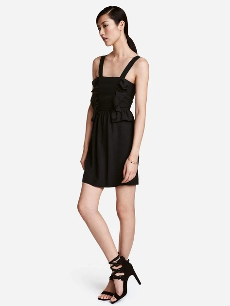 Сукня коротка літня жіноча H&M 0446203_01 46 Чорна (KAY2000001203385) - зображення 2