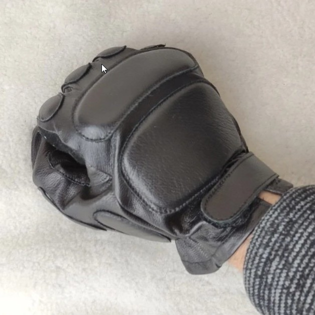 Мужские тактические кожаные перчатки для военных (спецназ) без подкладки GlovesUA мод.312а р.10 черные - изображение 2