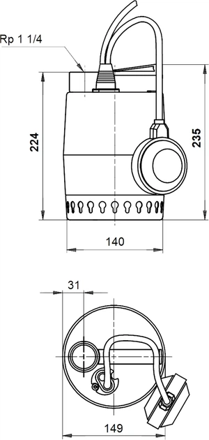 Погружной дренажный насос Grundfos Unilift KP350-A-1 220-230 В (013N1600) - Фото 2 Погружной дренажный насос Grundfos Unilift KP350-A-1 220-230 В (013N1600) - изображение 2