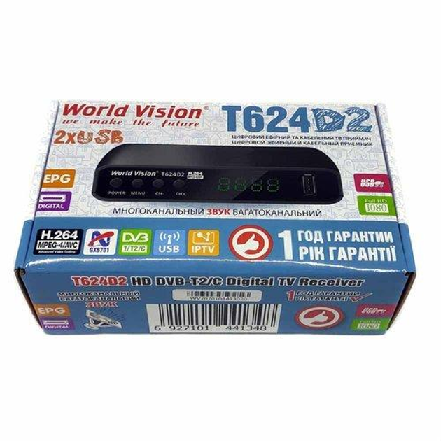 Ресивер Т2 World Vision T624D2 (20002543) – фото, отзывы ...
