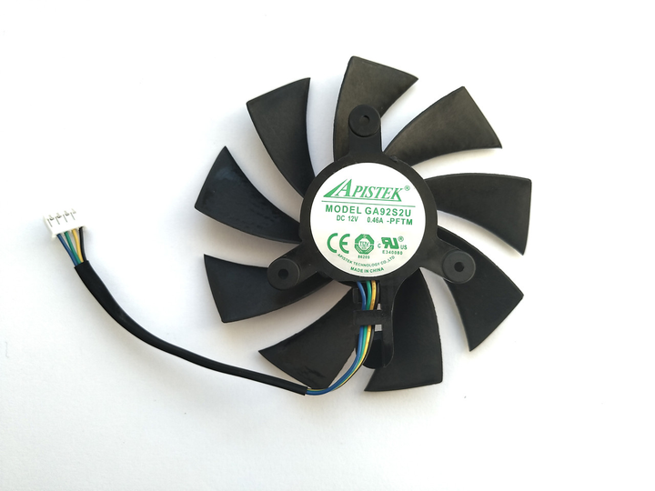 Вентилятор Apistek для видеокарты Zotac GA92S2U (GA92A2H GA92S2H 1FY09215E12S) (№347.1) - изображение 2