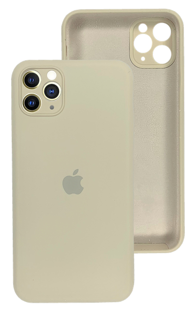 Чохол Silicone case Full Camera Protective для IPhone 12 Pro max Antique white бежевий - Фото 1 Чохол Silicone case Full Camera Protective для IPhone 12 Pro max Antique white бежевий - зображення 1