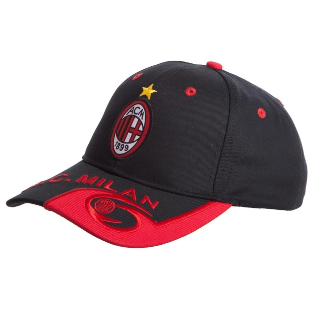 Кепка бейсболка Profi Sport AC MILAN Милан 0793 One Size черный-красный 