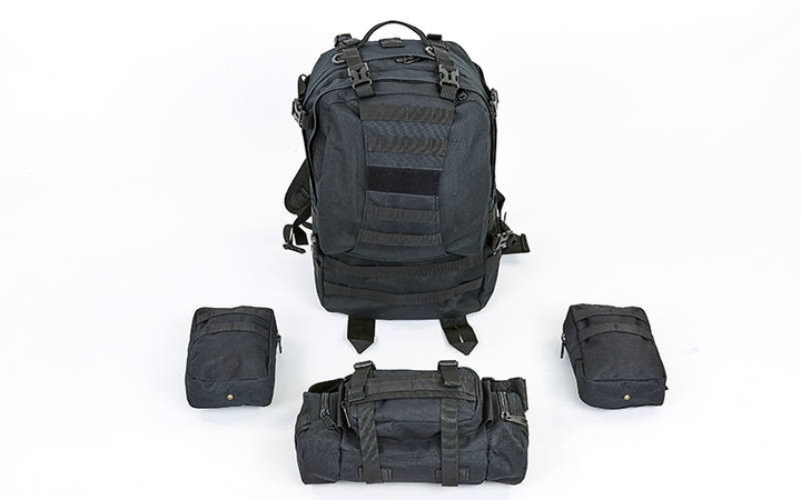Тактичний рейдовий рюкзак 55L SILVER KNIGHT 213 чорний - зображення 2