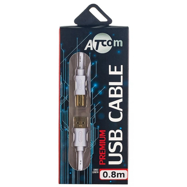 Кабель для принтера USB 2.0 AM/BM 0.8m Atcom (14370) - изображение 2